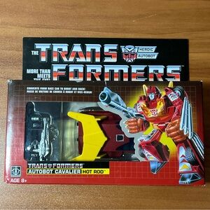 Transformers Vintage G1 Hot Rod Reissue Action Figure AutoBot Cavalier 2018